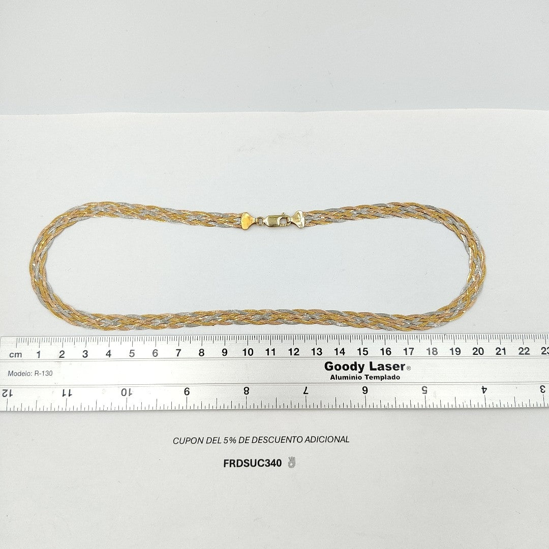 GARGANTILLA ORO, ORO COMBINADO 14 K 11.7 GRMS (SEMINUEVO)