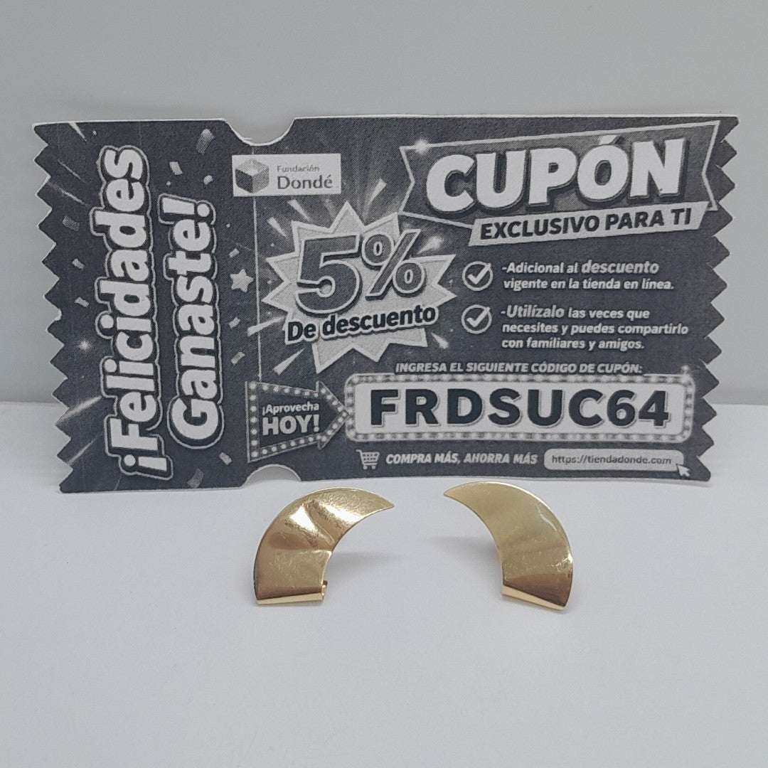 BROQUELES PAR ORO 14 K 1.6 GRMS (SEMINUEVO)