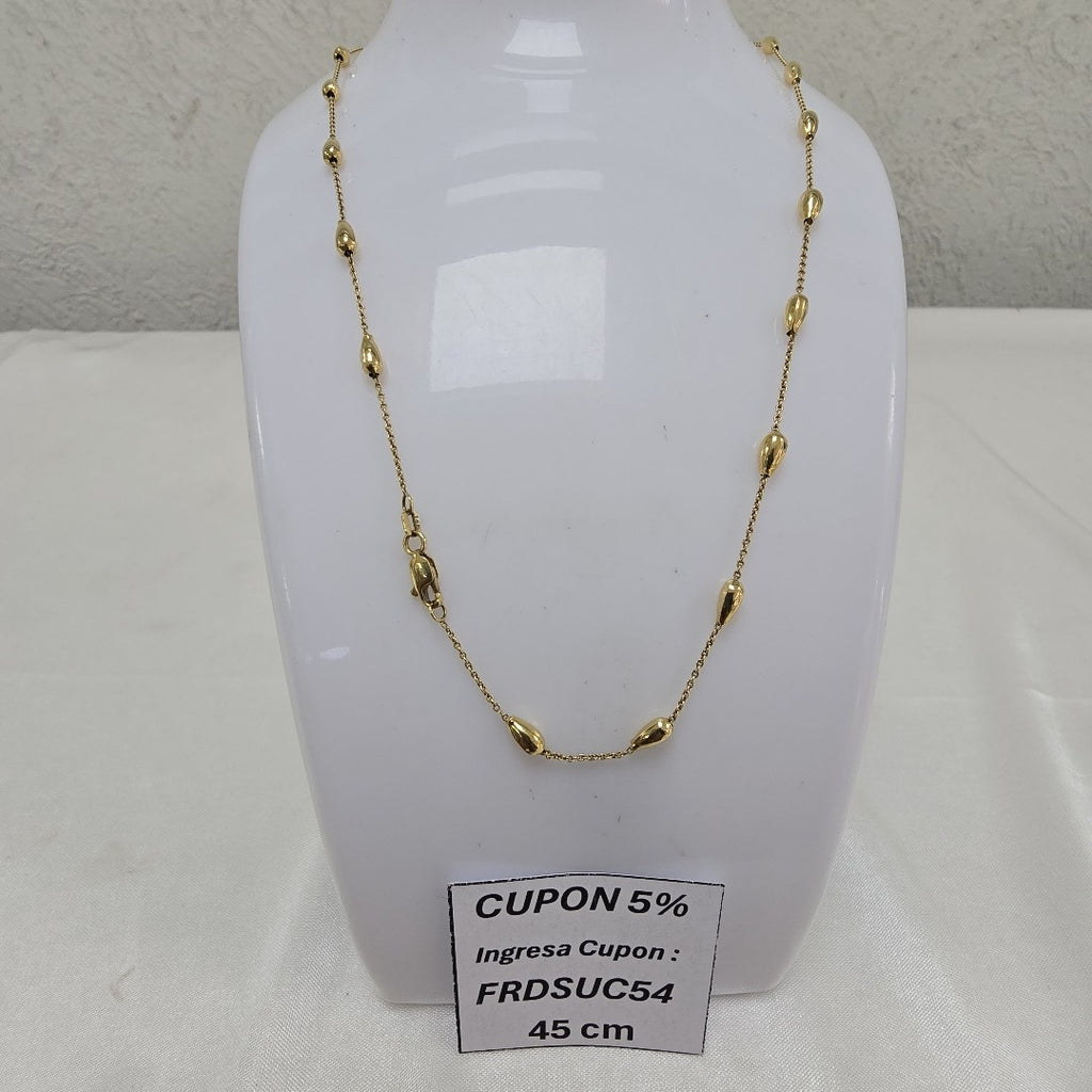 GARGANTILLA ORO 14 K 4.3 GRMS (SEMINUEVO)