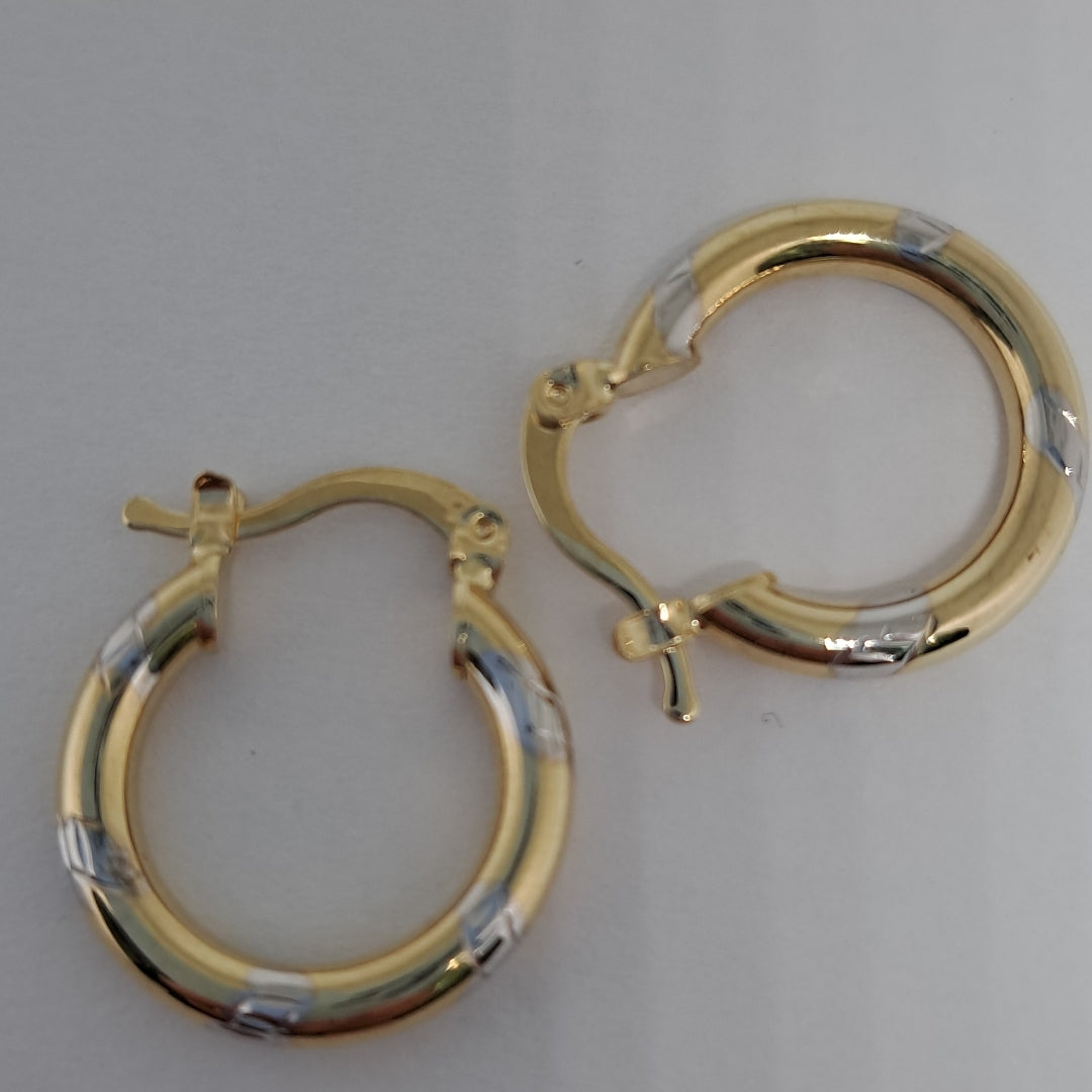 ARETES ARRACADAS COMBINADAS 14K 1.7 GR (NUEVO)
