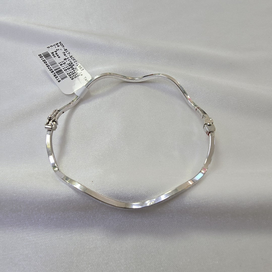 PULSERA RIGIDA ORO BLANCO 14 K 3.2 GRMS (SEMINUEVO)