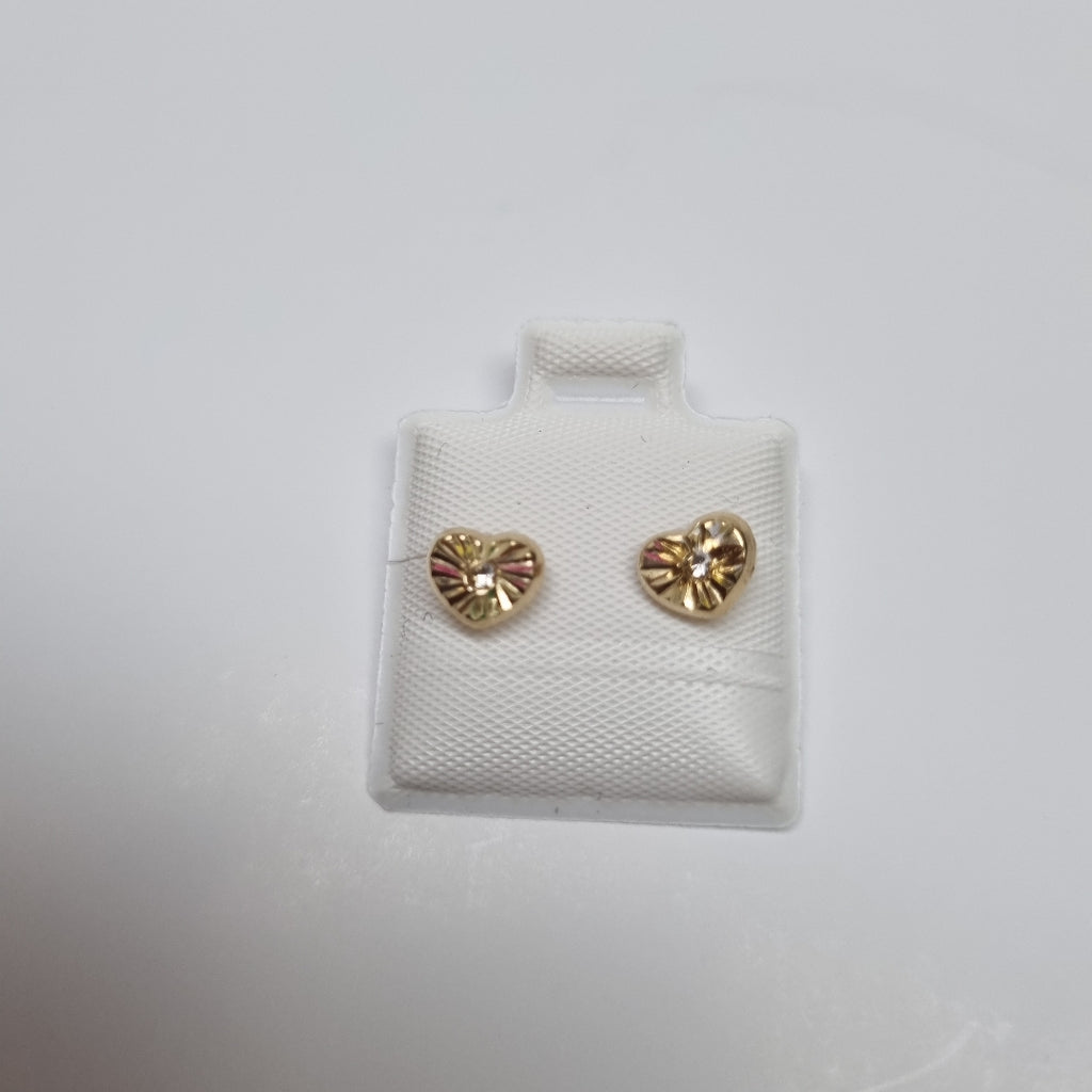 BROQUELES BROQUEL FIG CORAZON C CIRCONIA 14K 0.2603 GR (NUEVO)