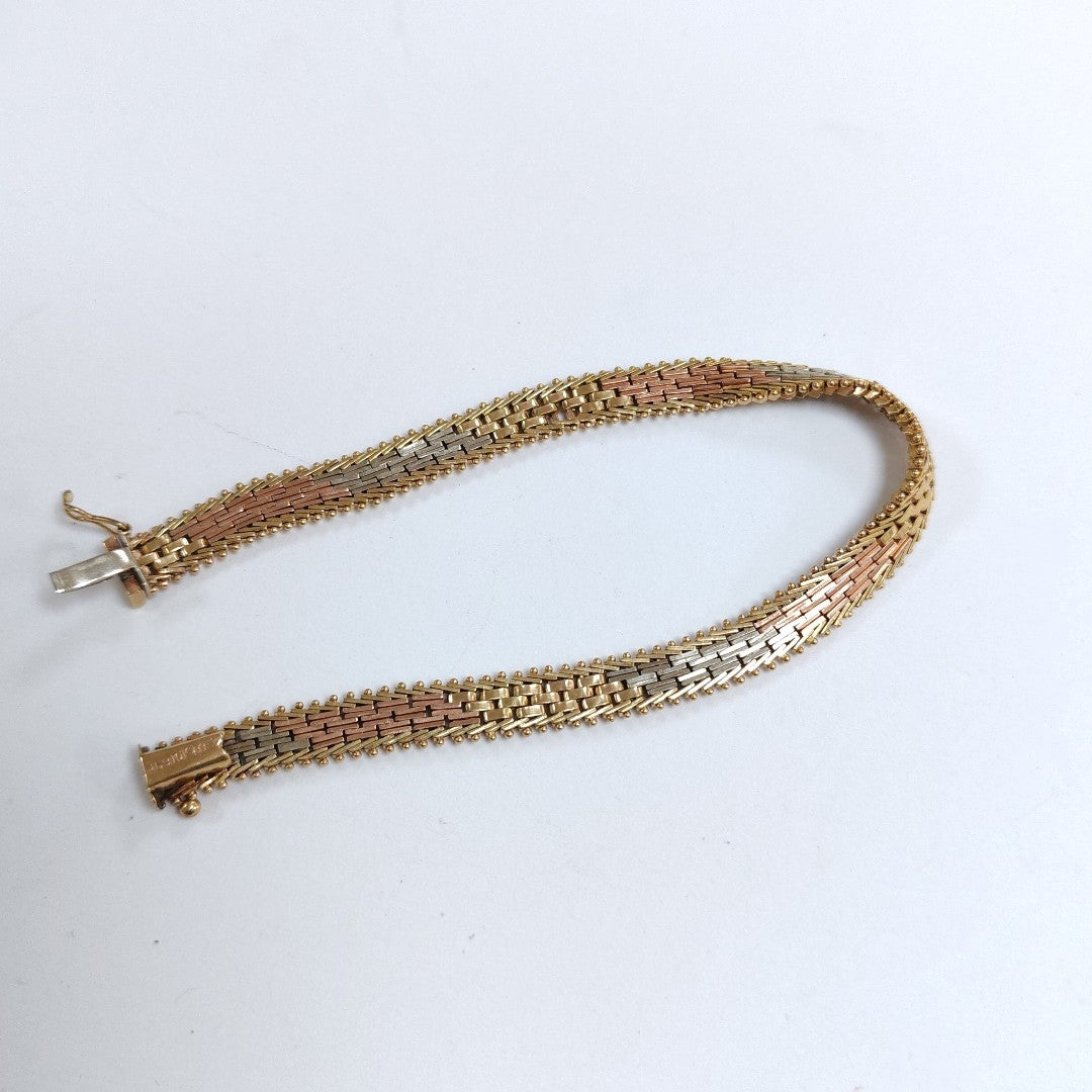 PULSERA ORO COMBINADO 10 K 12,00 GRMS (SEMINUEVO)