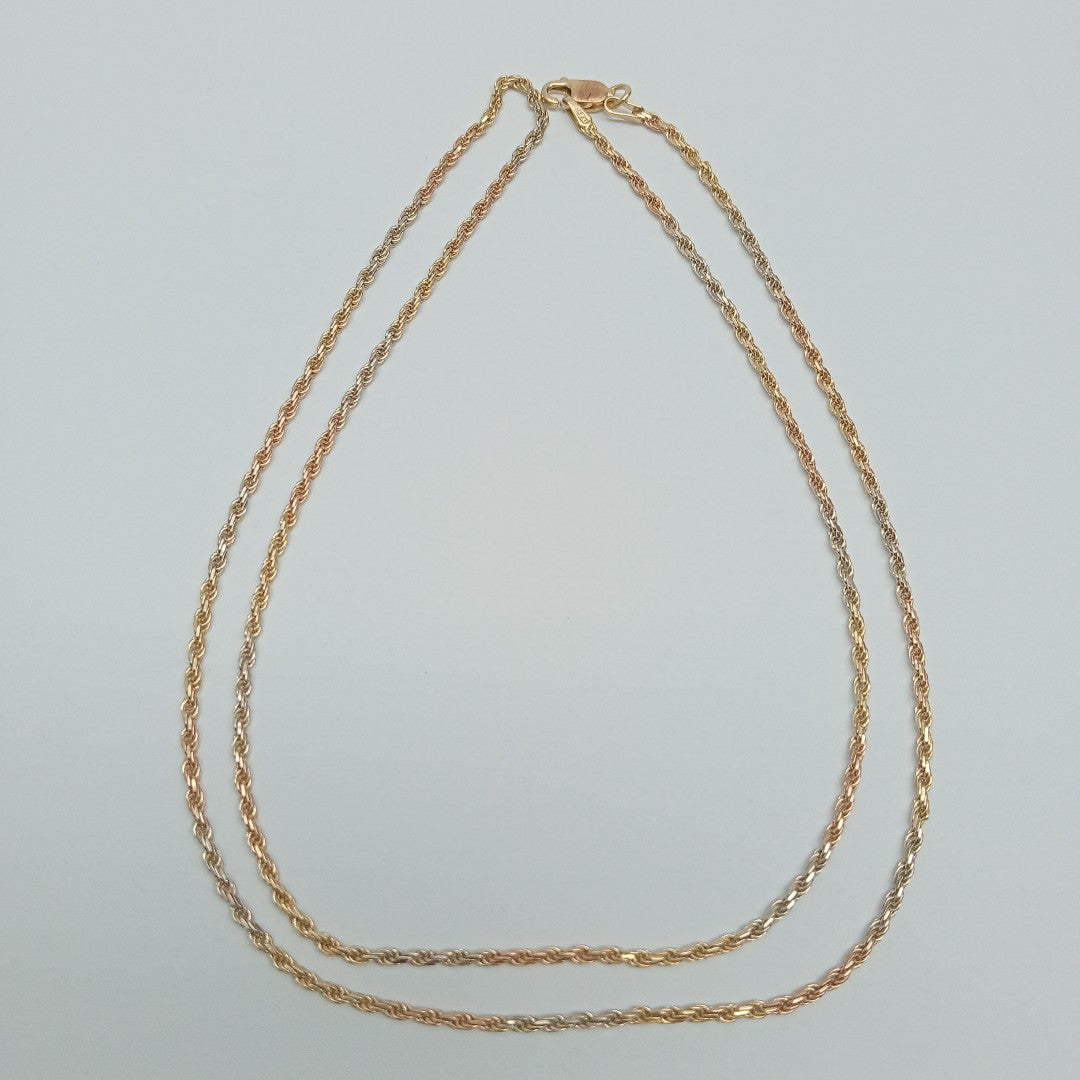 CADENA ORO COMBINADO 14 K 8,40 GRMS (SEMINUEVO)