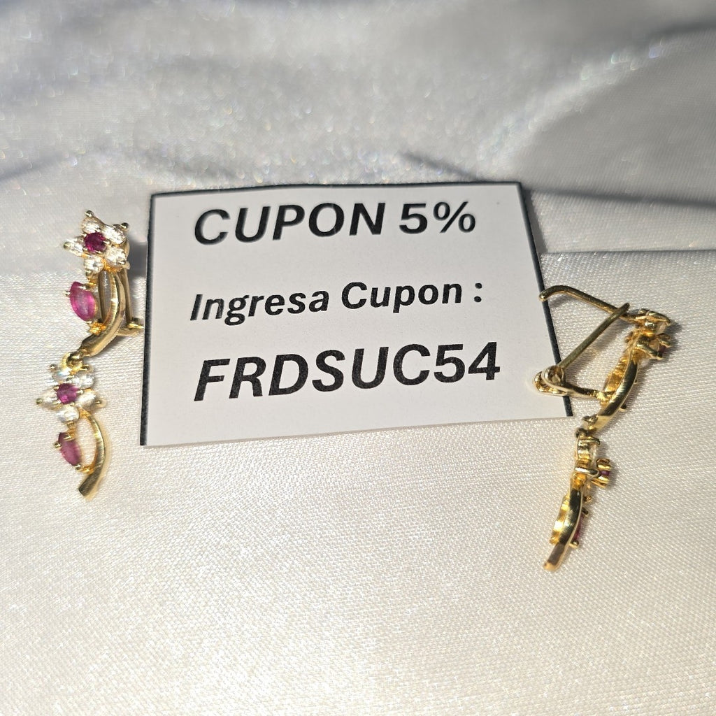 ARETES PAR ORO 14 K 3.6 GRMS (SEMINUEVO)