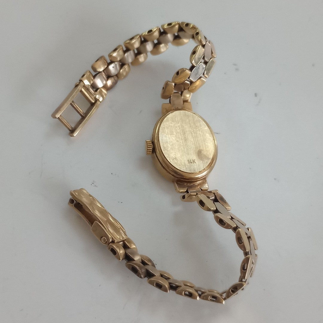 RELOJ CAJA Y PULSO ORO ORO 10 K 19.6 GRMS (SEMINUEVO)