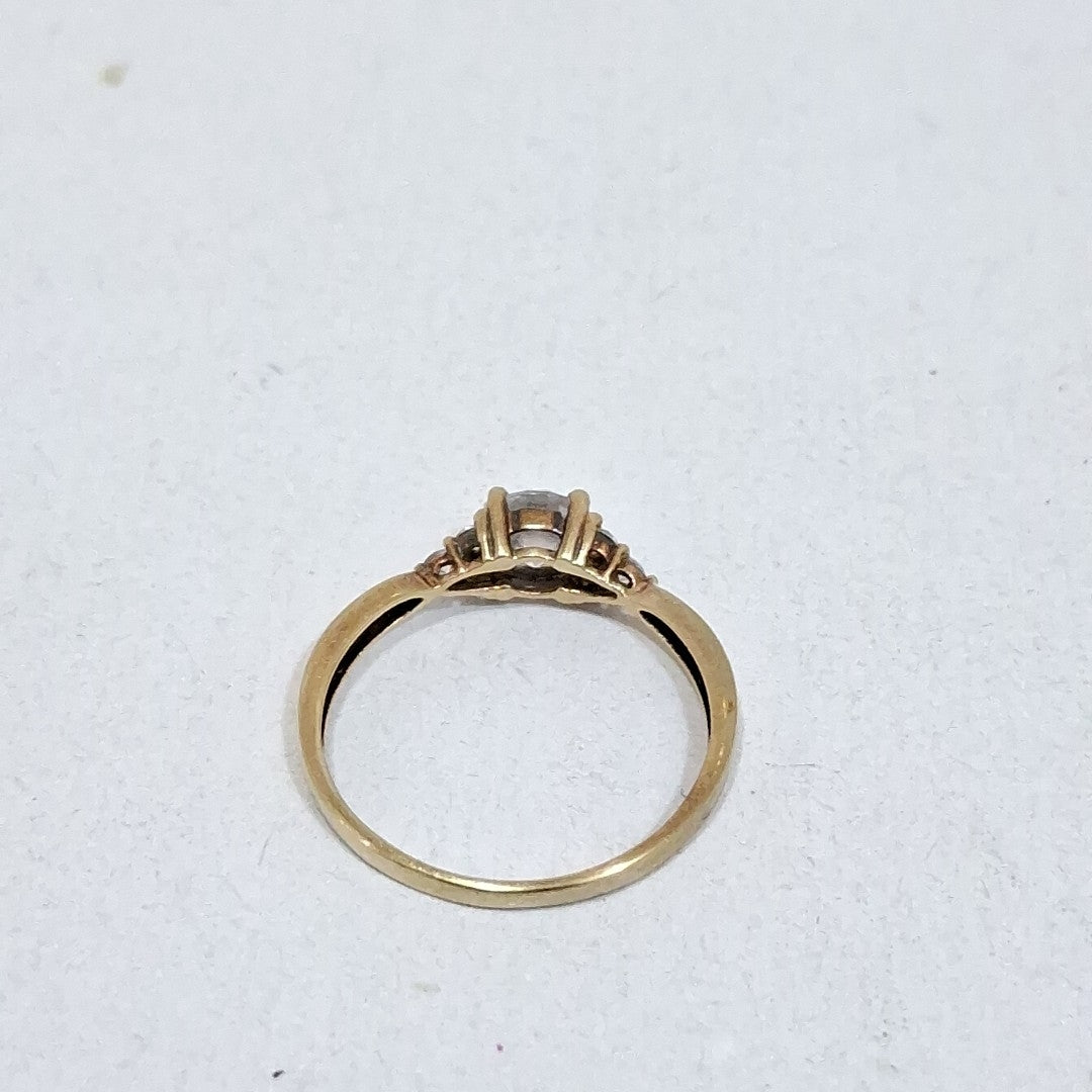 ANILLITO,SOLITARIO ORO 10 K 1,60 GRMS (SEMINUEVO)
