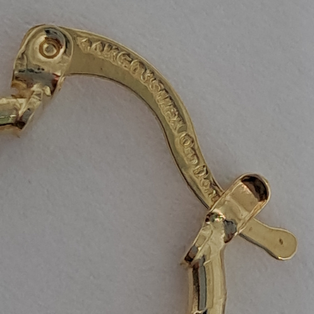 ARETES ARRACADAS ESTRIADAS 14K 1.4 GR (NUEVO)