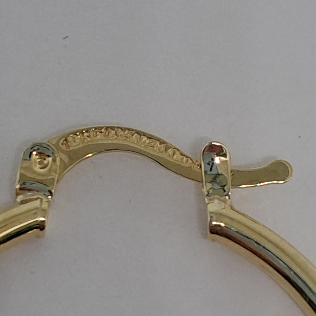 ARETES TEJIDO ARRACADAS LISAS 14K 1.5 GR (NUEVO)