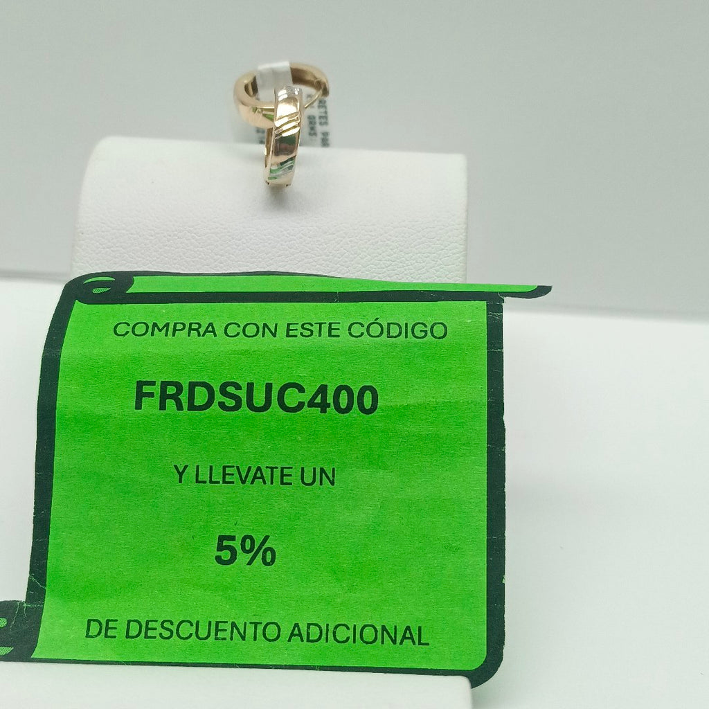 ARETES PAR ORO 14 K 1 GRMS (SEMINUEVO)