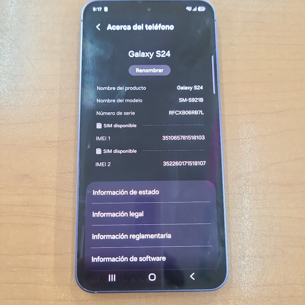 CELULAR SAMSUNG GALAXY S24 SM-S921B (2024) 256 GB 8 GB RAM (SEMINUEVO)