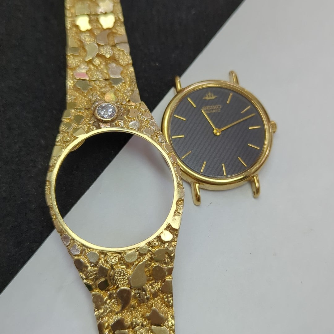 RELOJ CAJA Y PULSO ORO ORO 14 K 49,70 GRMS (SEMINUEVO)