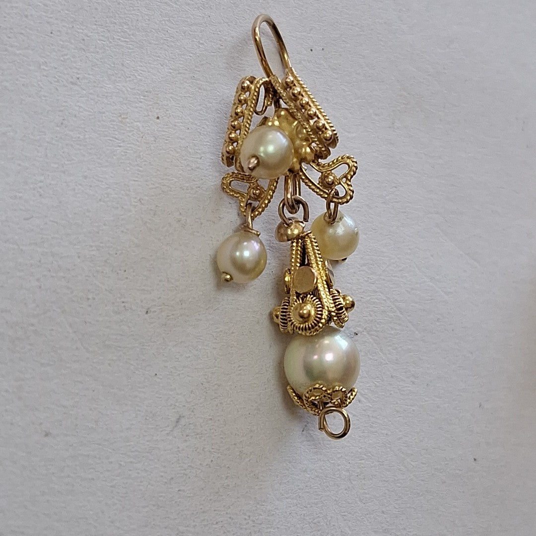 ARETES PAR ORO 10 K 4,20 GRMS (SEMINUEVO)