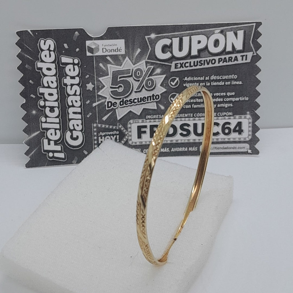 PULSERA RIGIDA ORO 10 K 3 GRMS (SEMINUEVO)