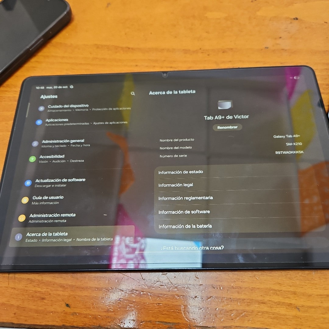 TABLETA SAMSUNG GALAXY TAB A9+ SM-X210 (2023) 128 GB 8 GB RAM (SEMINUEVO)