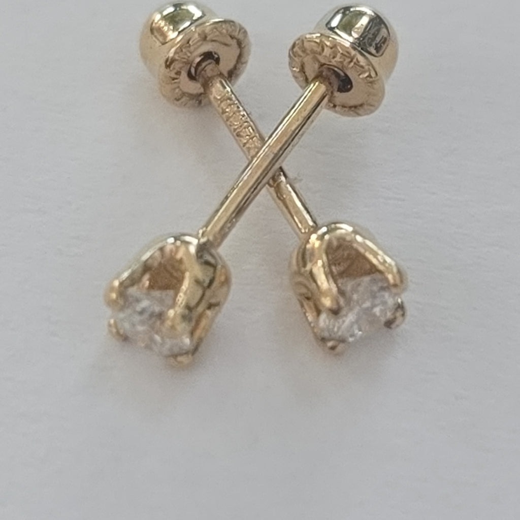 ARETES PAR ORO 14 K 0.4 GRMS (SEMINUEVO)