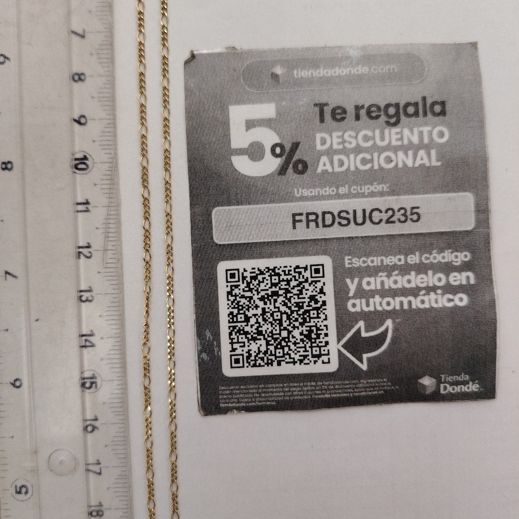 CADENA, MEDALLA RELIGIOSA ORO 10 K 3.2 GRMS (SEMINUEVO)