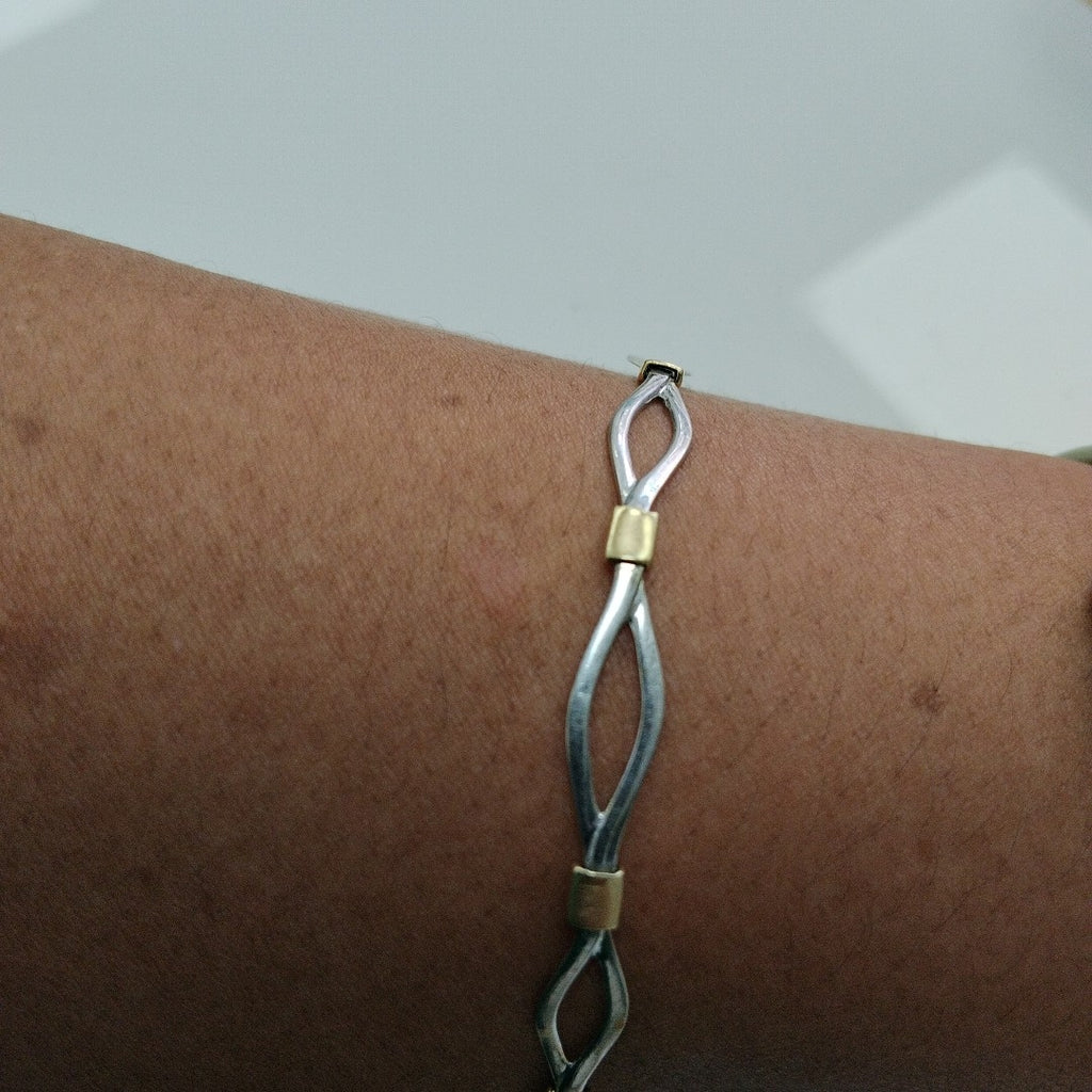 PULSERA ORO, ORO BLANCO 14 K 7 GRMS (SEMINUEVO)