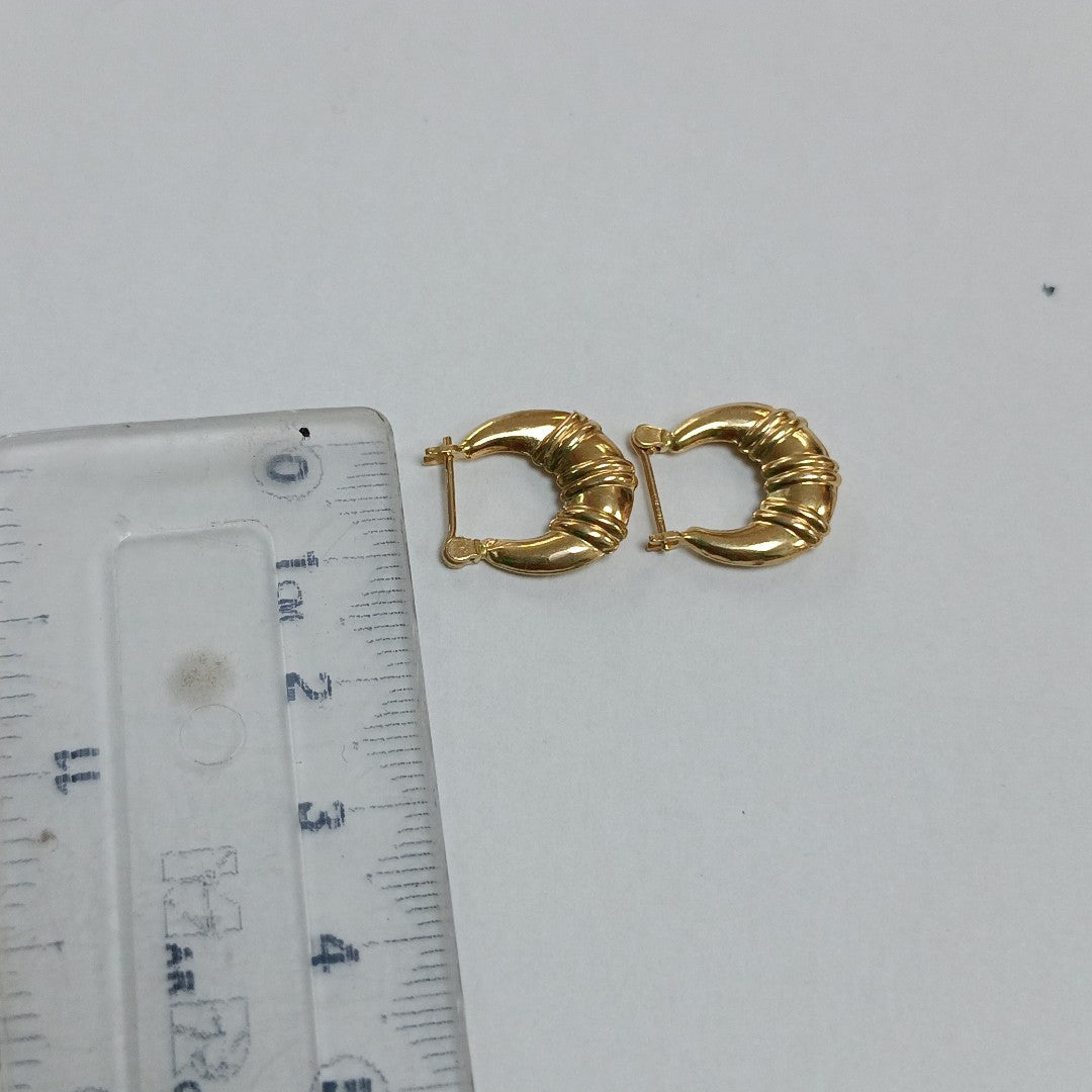 ARETES PAR ORO 14 K 1,20 GRMS (SEMINUEVO)