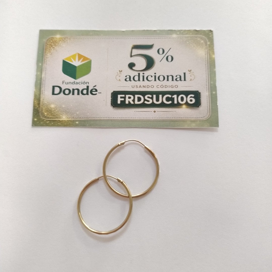 ARRACADAS PAR ORO 8 K 1.1 GRMS (SEMINUEVO)