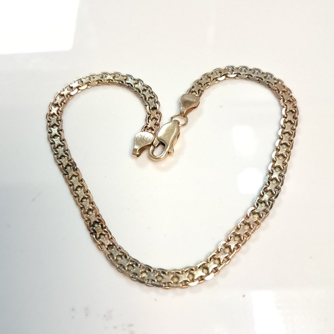 PULSERA ORO, ORO COMBINADO 14 K 5.9 GRMS (SEMINUEVO)