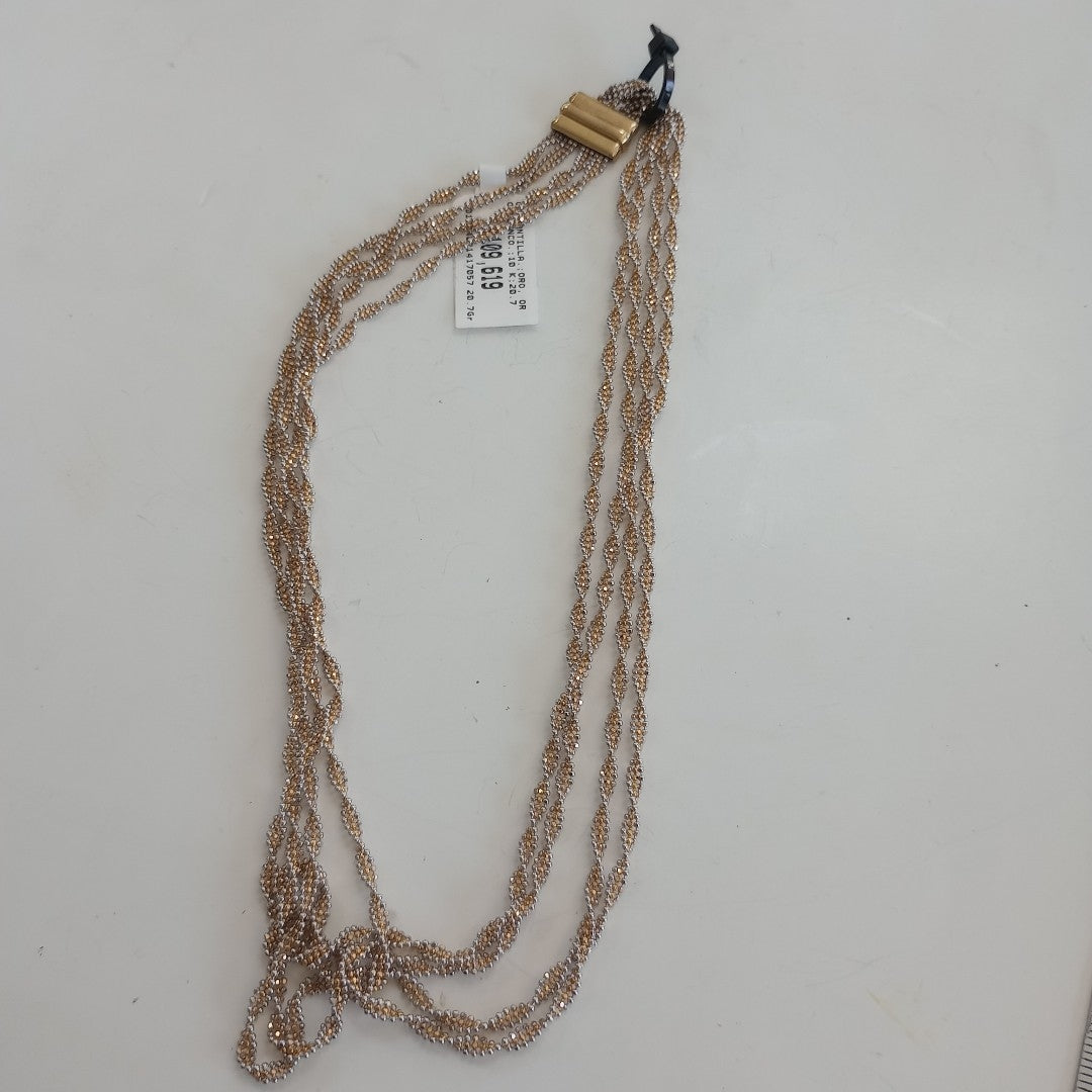 GARGANTILLA ORO, ORO BLANCO 10 K 20.7 GRMS (SEMINUEVO)