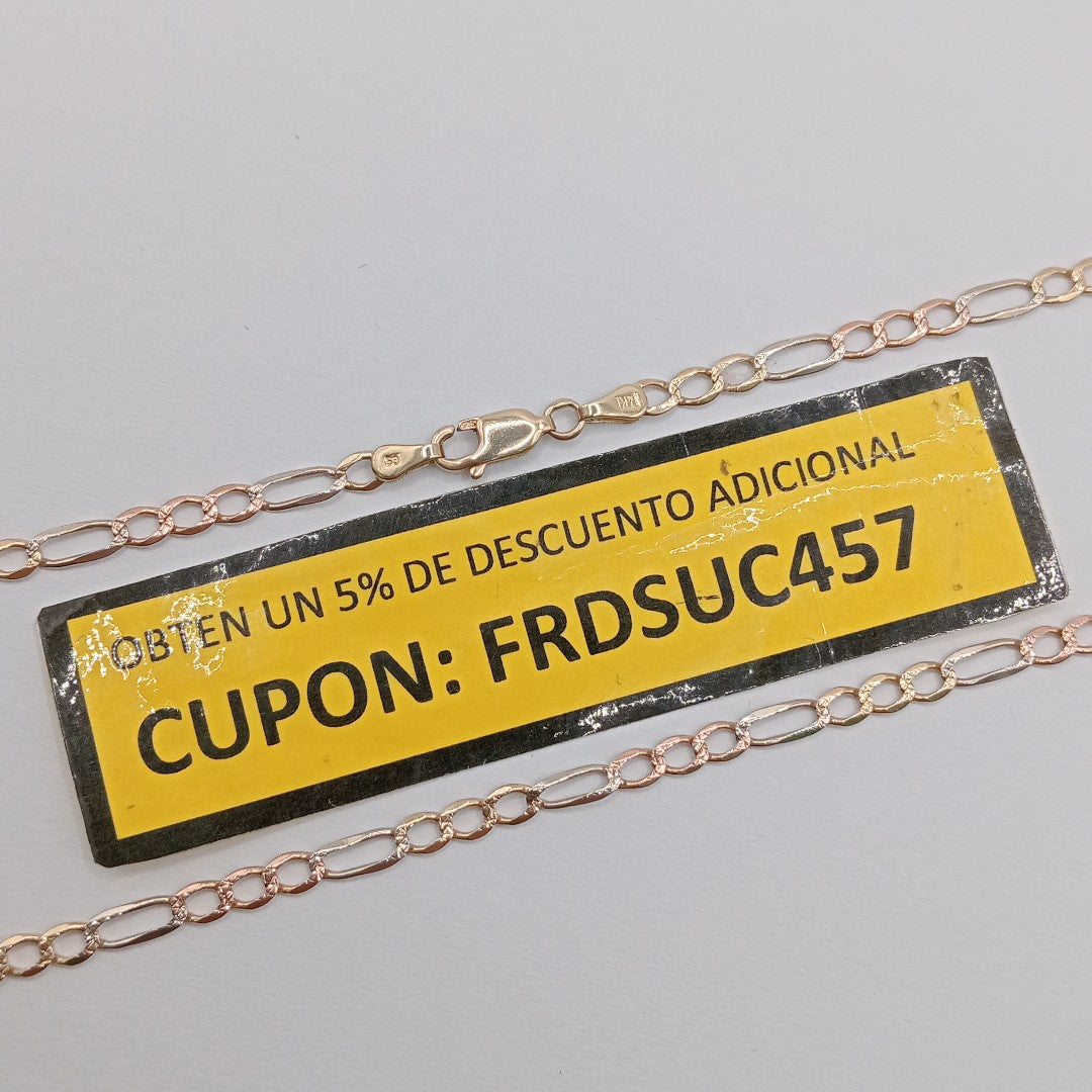 CADENA ORO COMBINADO 14 K 6.9 GRMS (SEMINUEVO)