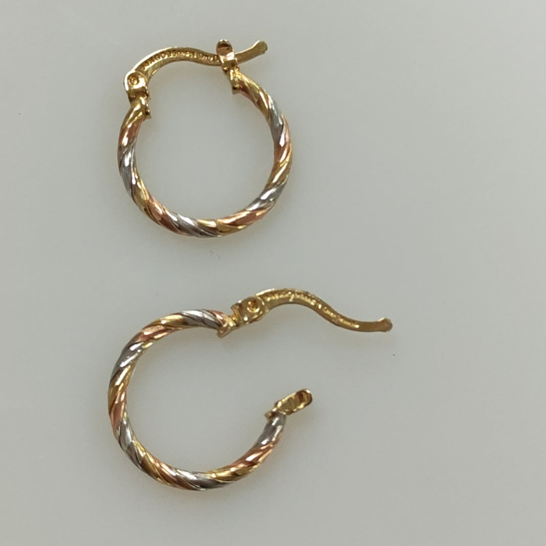 ARETES ARRACADAS COMBINADAS 14K 2.1 GR (NUEVO)