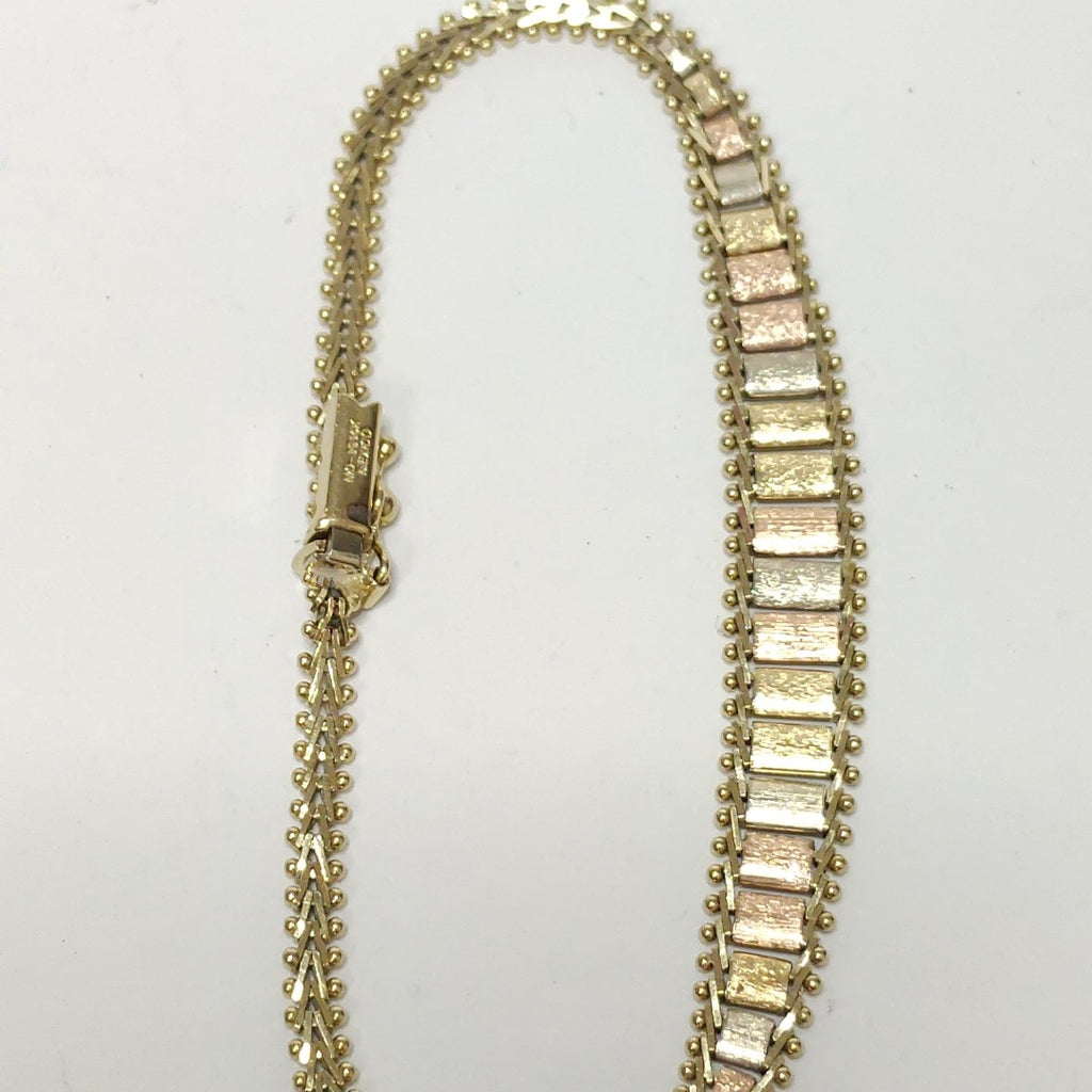PULSERA ORO COMBINADO 14 K 8.8 GRMS (SEMINUEVO)