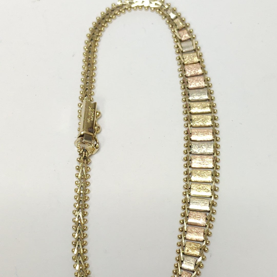 PULSERA ORO COMBINADO 14 K 8.8 GRMS (SEMINUEVO)