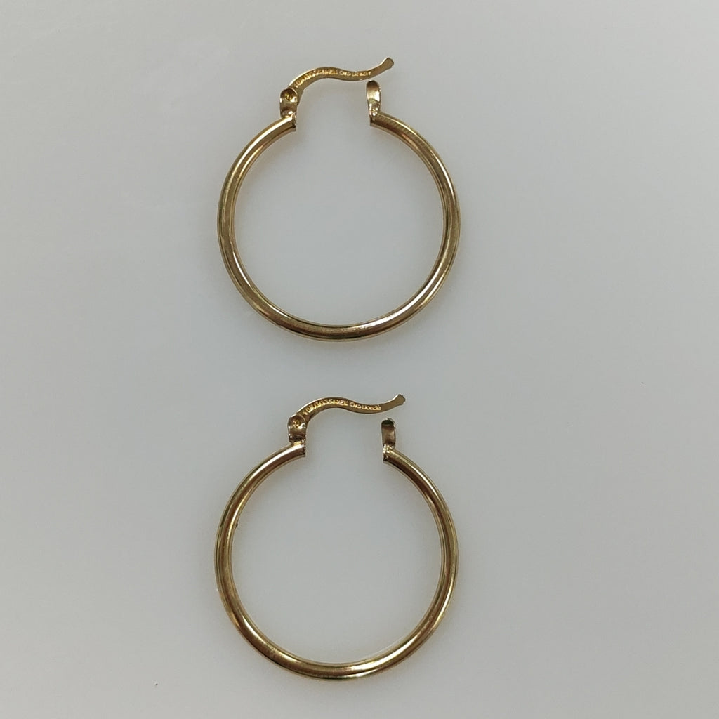 ARETES TEJIDO ARRACADAS LISAS 14K 1.5 GR (NUEVO)