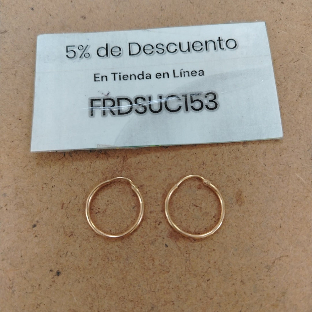 ARRACADAS PAR ORO 10 K 1 GRMS (SEMINUEVO)