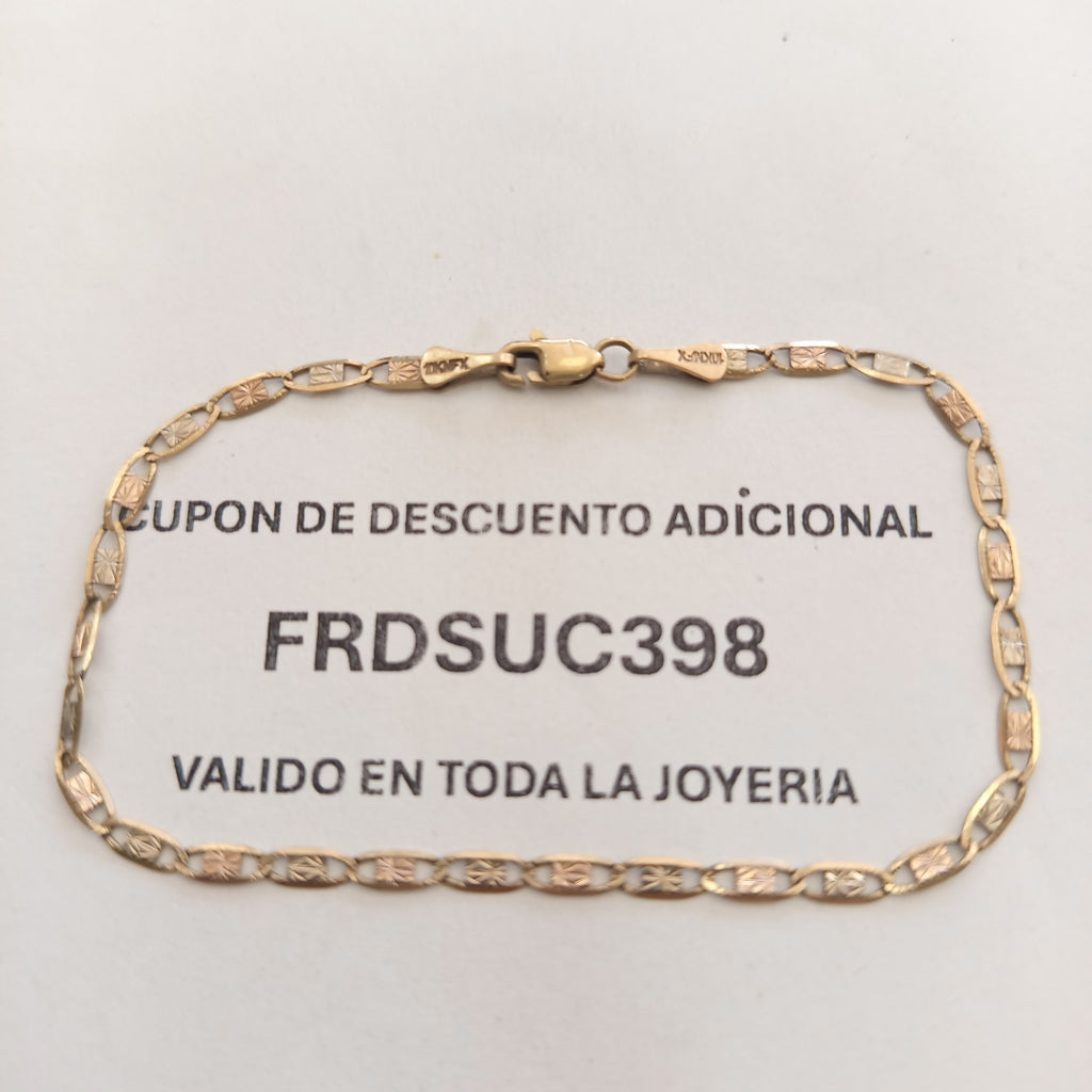 PULSERA ORO, ORO COMBINADO 10 K 2.1 GRMS (SEMINUEVO)