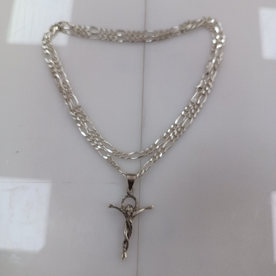 CADENA, CRISTO PLATA 18.3 GRMS (SEMINUEVO)
