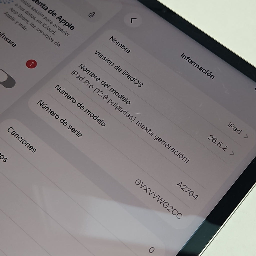 TABLETA APPLE IPAD PRO 6 12.9" A2764 256 GB 8 GB RAM (SEMINUEVO)