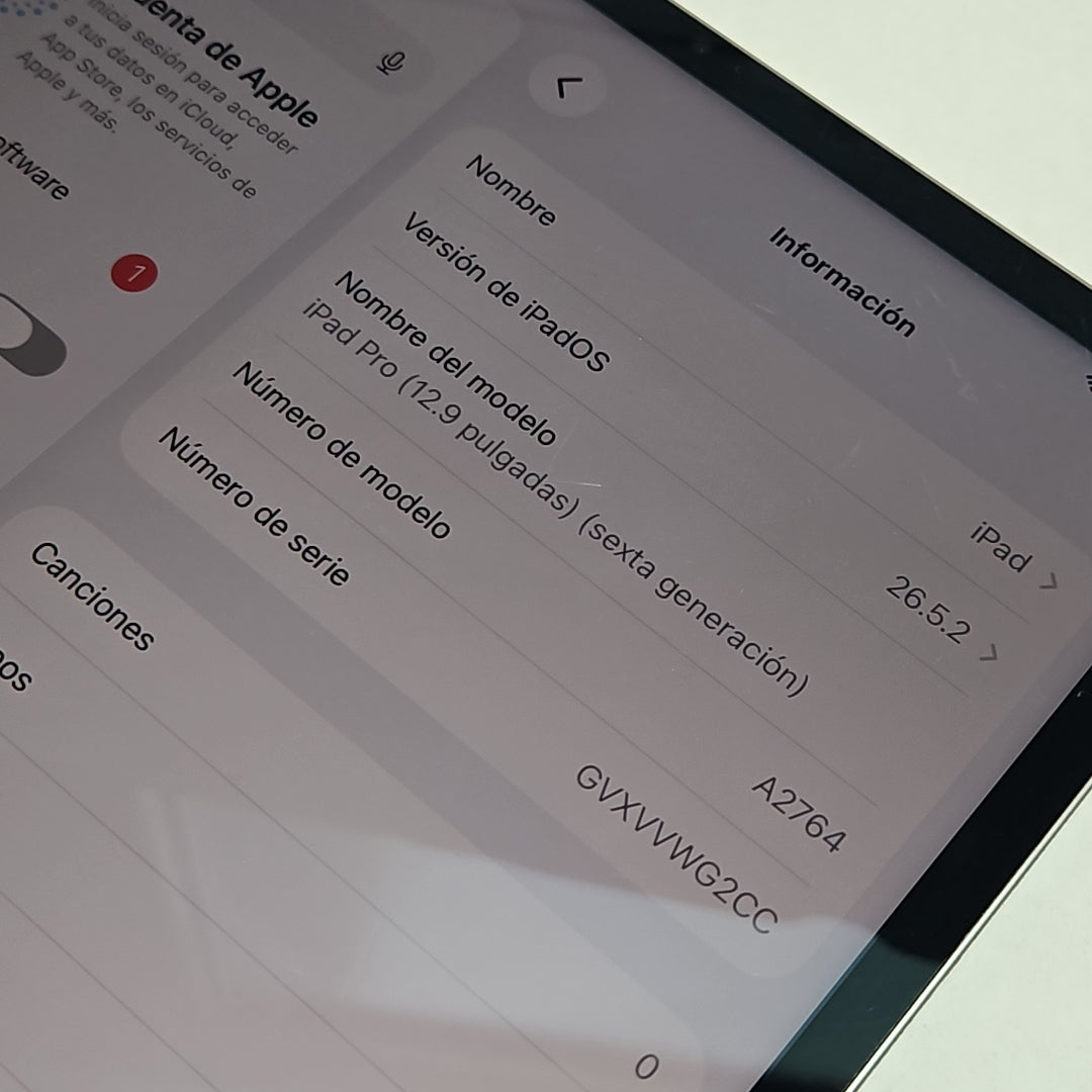 TABLETA APPLE IPAD PRO 6 12.9" A2764 256 GB 8 GB RAM (SEMINUEVO)