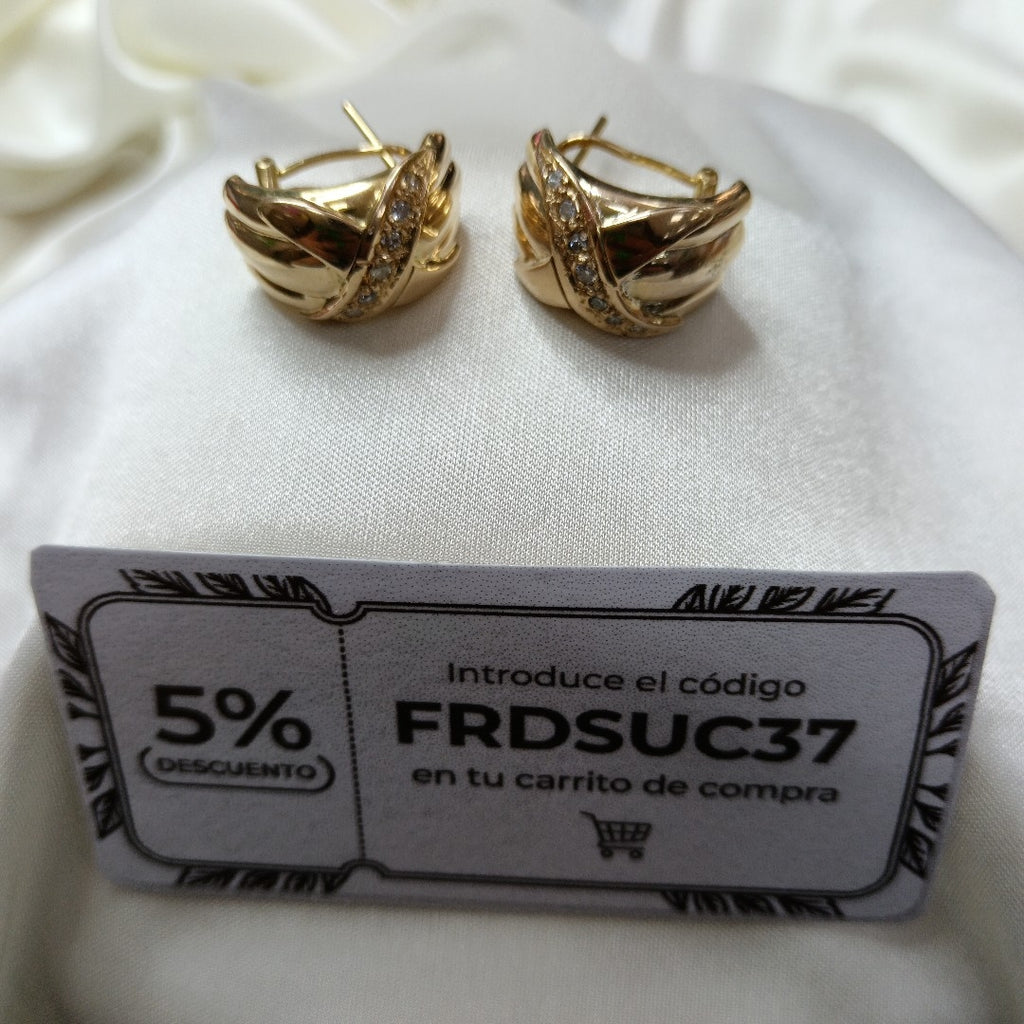 ARETES PAR ORO 14 K 17.4 GRMS (SEMINUEVO)
