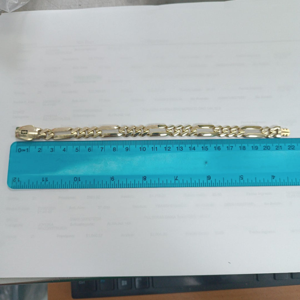 PULSERA CABALLERO MONACO ORO 14K 14.1 (NUEVO)