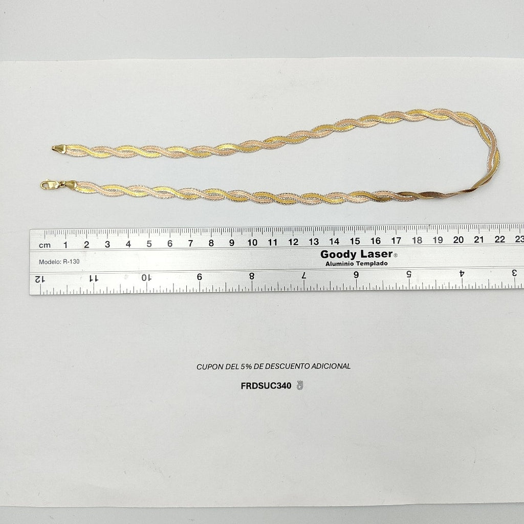GARGANTILLA ORO, ORO COMBINADO 14 K 9.1 GRMS (SEMINUEVO)