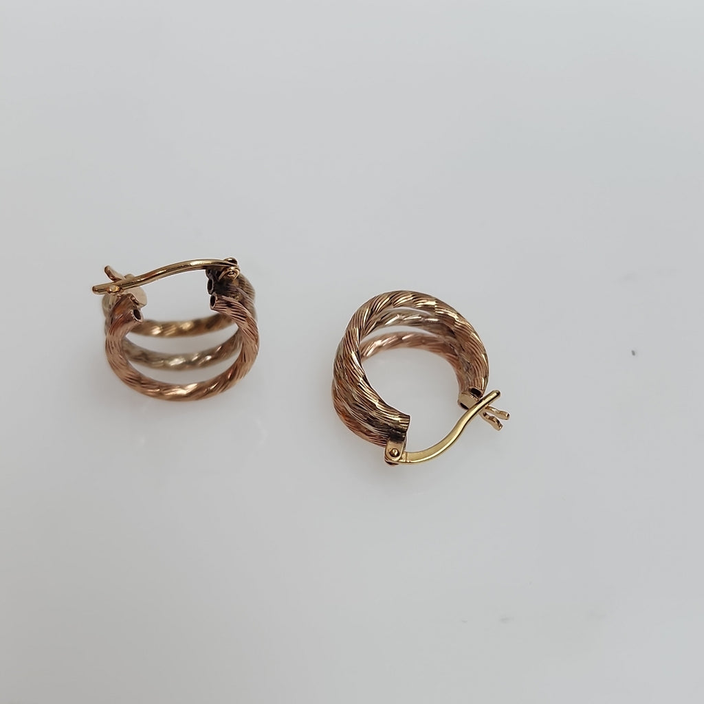 ARRACADAS PAR ORO COMBINADO 10 K 2,80 GRMS (SEMINUEVO)
