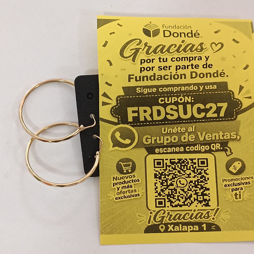 ARRACADAS PAR ORO 14 K 2,40 GRMS (SEMINUEVO)