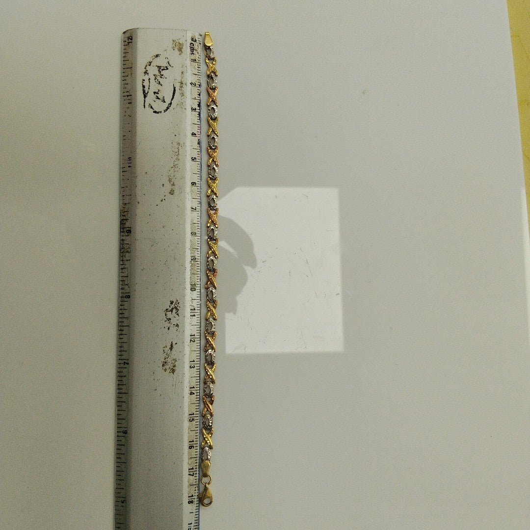 PULSERA ORO, ORO COMBINADO 14 K 3.3 GRMS (SEMINUEVO)