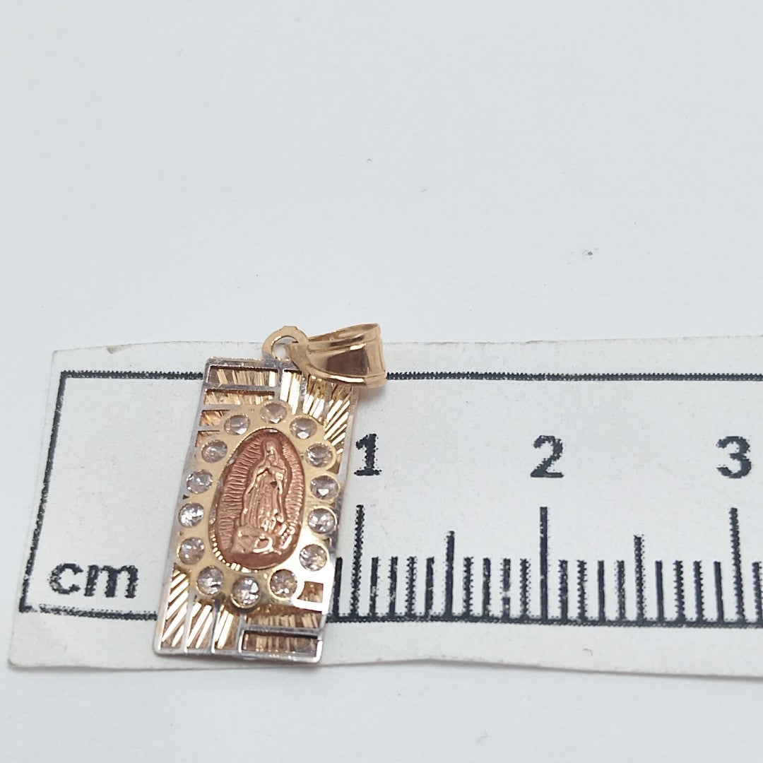 MEDALLA RELIGIOSA ORO COMBINADO 14 K 0.8 GRMS (SEMINUEVO)