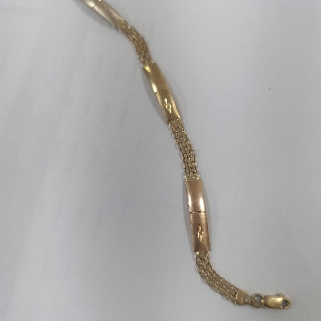 PULSERA ORO COMBINADO 10 K 4.5 GRMS (SEMINUEVO)