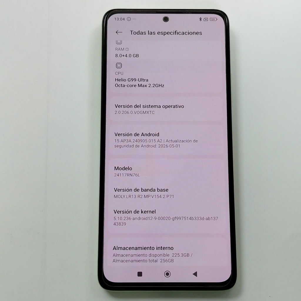 CELULAR XIAOMI REDMI NOTE 14 24117RN76L (2025) 256 GB 8 GB RAM (SEMINUEVO)