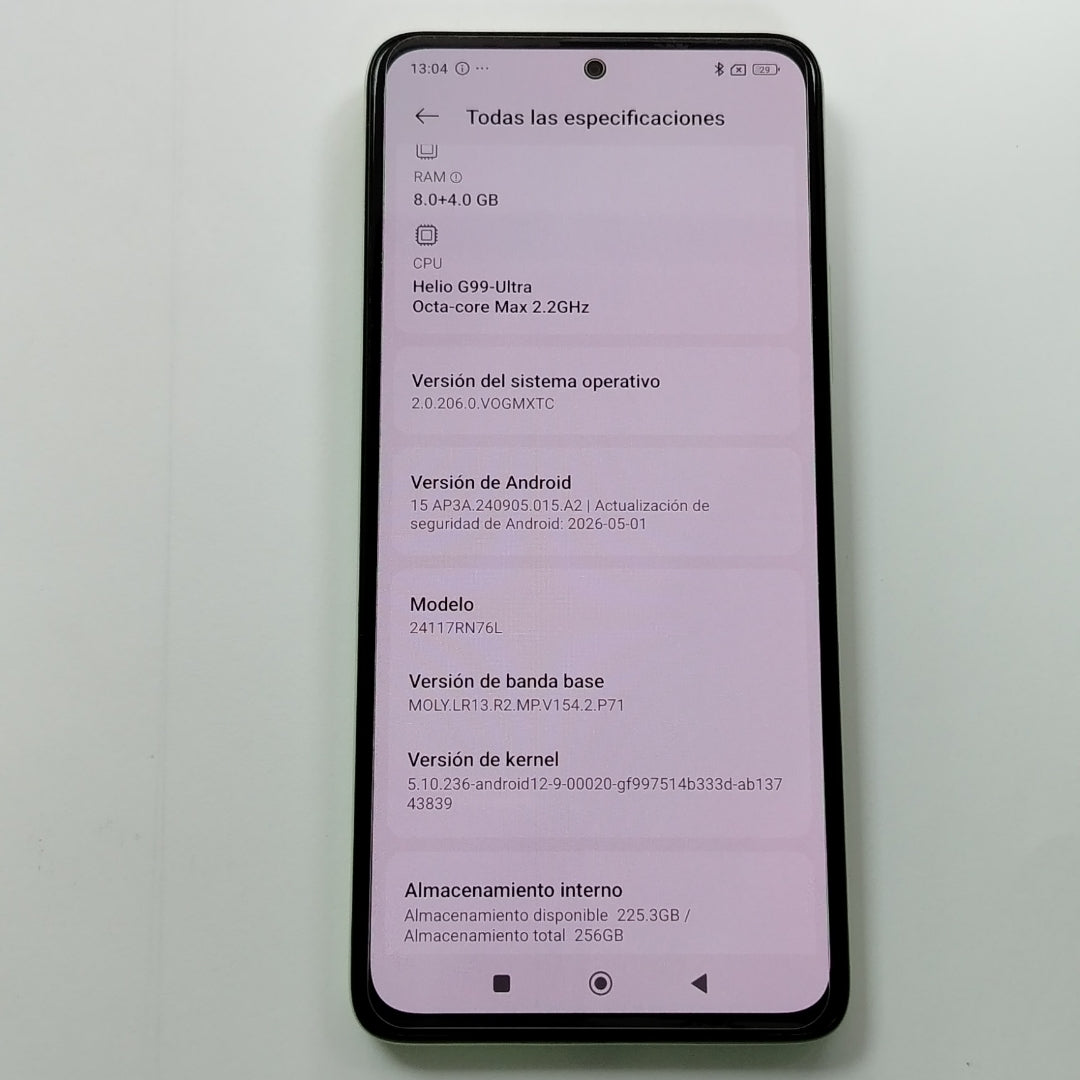 CELULAR XIAOMI REDMI NOTE 14 24117RN76L (2025) 256 GB 8 GB RAM (SEMINUEVO)