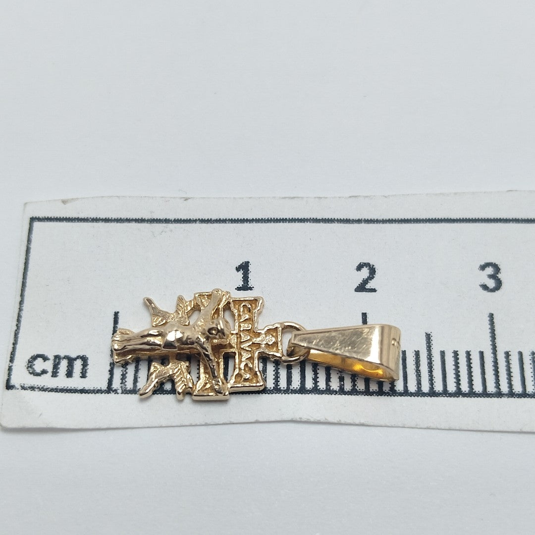 CRUZ DE CARAVACA ORO 14 K 1.3 GRMS (SEMINUEVO)