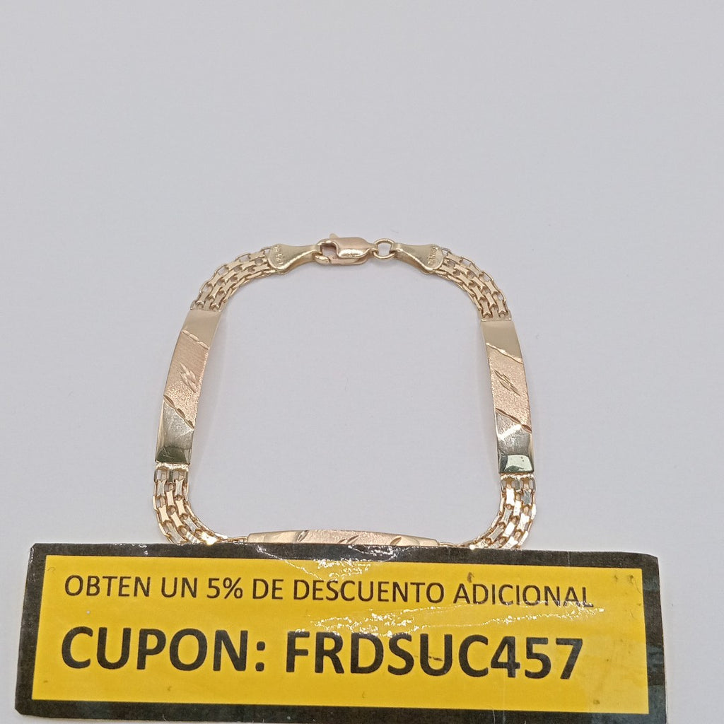 PULSERA ORO COMBINADO 10 K 4.4 GRMS (SEMINUEVO)