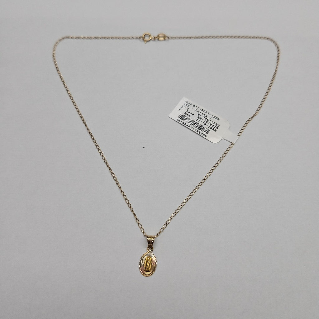 CADENA,MEDALLA RELIGIOSA ORO 10 K 1,50 GRMS (SEMINUEVO)