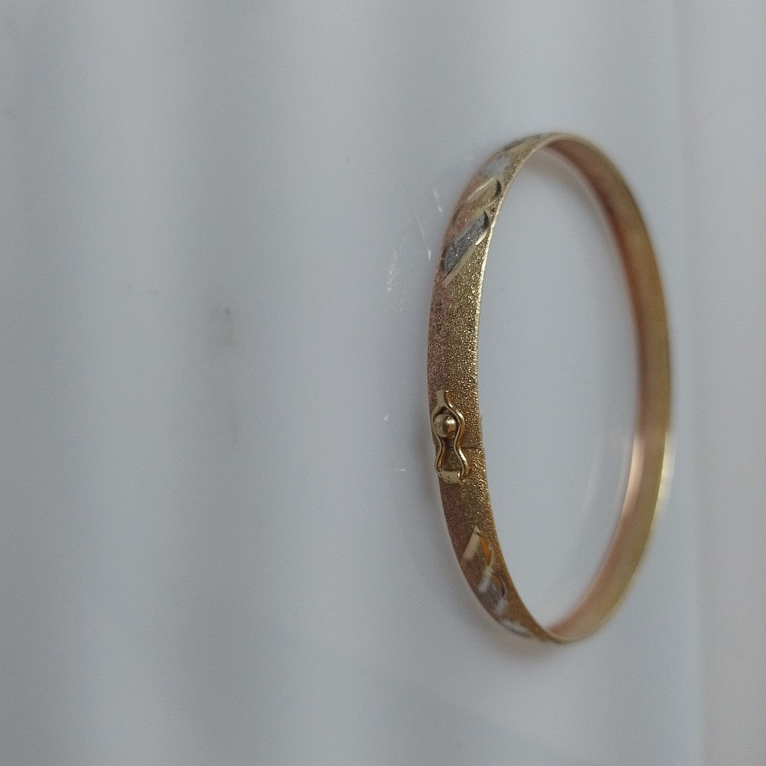 PULSERA RIGIDA ORO, ORO COMBINADO 10 K 6.4 GRMS (SEMINUEVO)